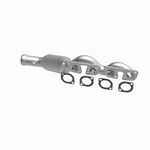 MagnaFlow 5551237 carb manifold converter, front three-quarter view of the turntable spin