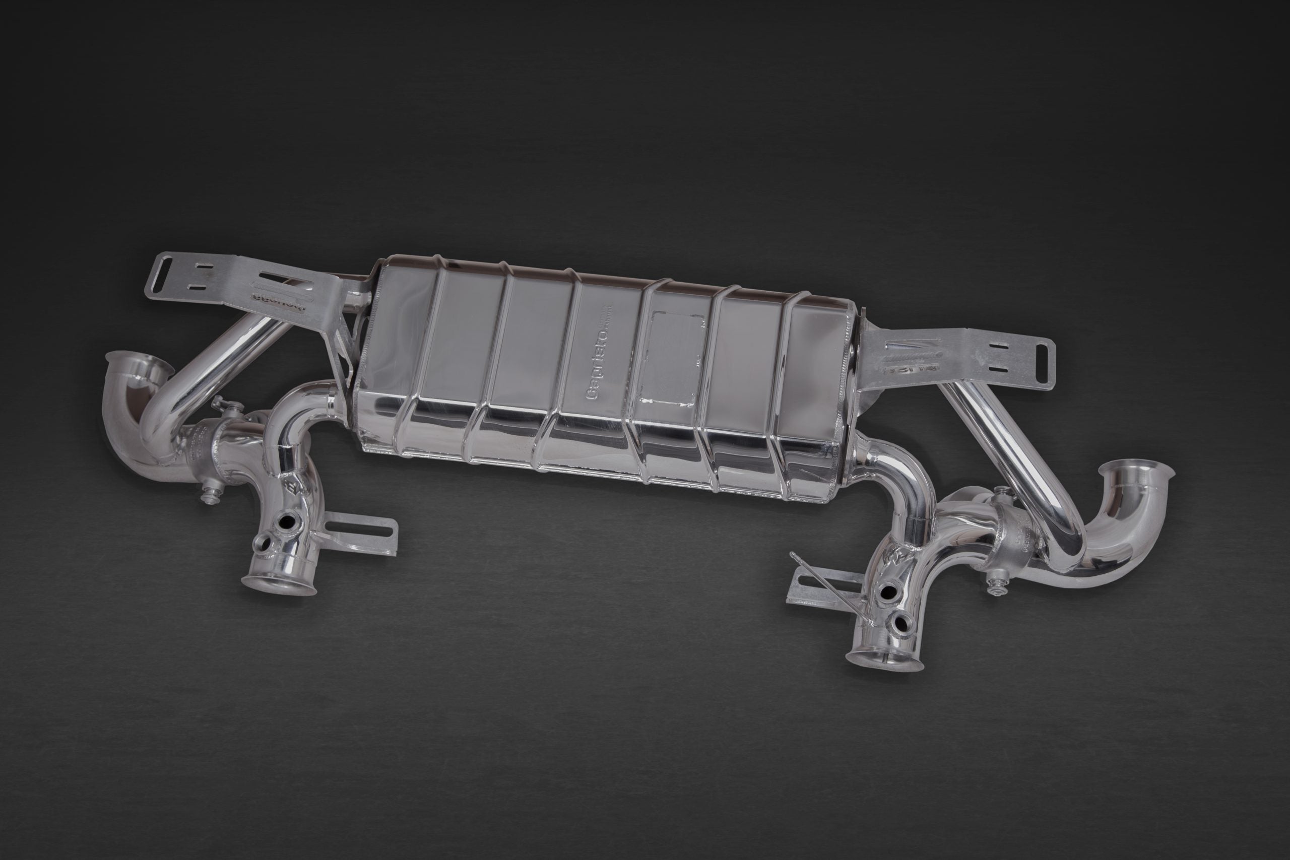 Capristo Lamborghini Gallardo Superleggera valved exhaust angled view