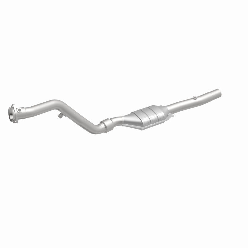 MagnaFlow 4481890 carb direct-fit catalytic converter, front three-quarter view of the turntable spin