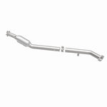 MagnaFlow 4561031 carb direct-fit catalytic converter, side view of the turntable spin