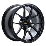 BBS RI-A 18x10.5 / 5x120 ET25 82mm PFS Ring/Clip Required - Metallic Black Subtle Blue Flake