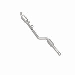 MagnaFlow 5461922 carb direct-fit catalytic converter, rear three-quarter view of the turntable spin