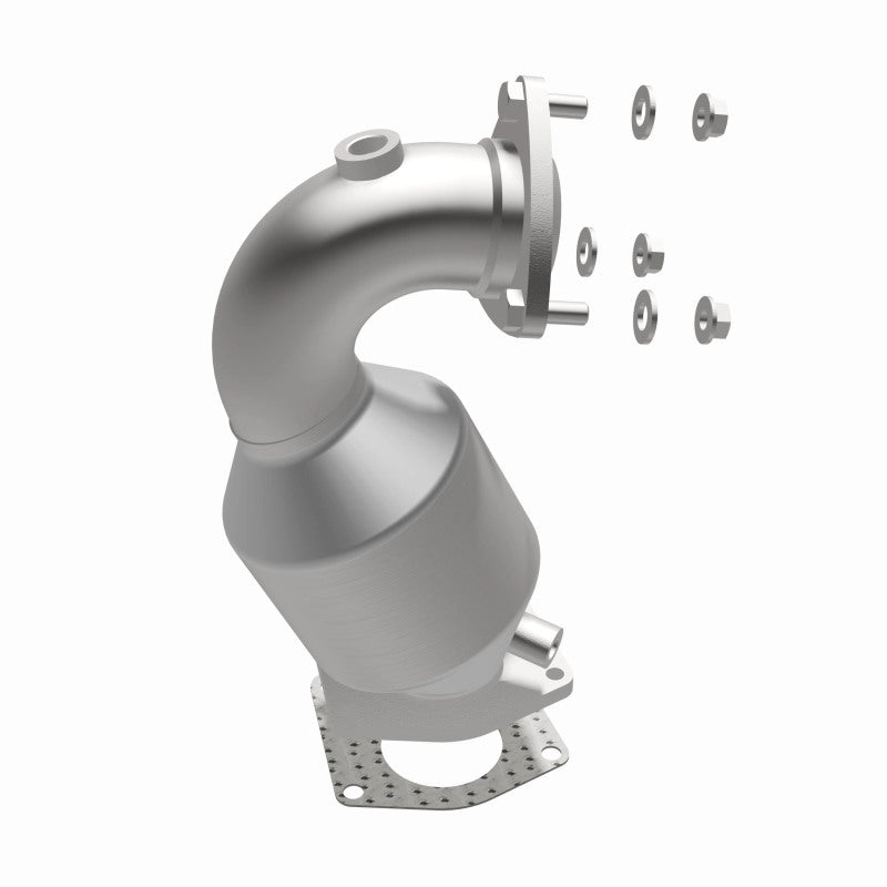 MagnaFlow 5411782 carb direct-fit catalytic converter, opposite side view of the turntable spin