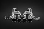 Capristo valved exhaust for Corvette C7 Stingray/Z06, polished mufflers with four round center tips