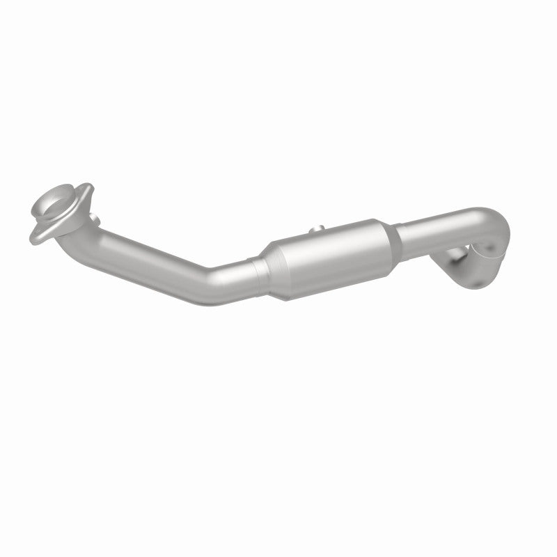 MagnaFlow 5451831 carb direct-fit catalytic converter, rear three-quarter view of the turntable spin