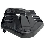 close view of TRE Pre-Preg Carbon Fibre Engine Cover for BMW M2/M3/M4 2021+ with white background