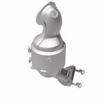 MagnaFlow 551092 carb direct-fit catalytic converter, rear view of the turntable spin