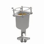 MagnaFlow 5461110 carb direct-fit catalytic converter, rear three-quarter view of the turntable spin