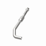MagnaFlow 5451155 carb direct-fit catalytic converter, opposite rear three-quarter view of the turntable spin