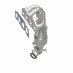 MagnaFlow 5531267 carb manifold converter, rear three-quarter view of the turntable spin