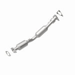 MagnaFlow 52958 oem grade direct-fit catalytic converter, rear view of the turntable spin
