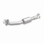 MagnaFlow 5571544 carb direct-fit catalytic converter, front three-quarter view of the turntable spin