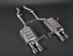 Capristo valved exhaust with mid-pipes for the BMW M3 E92, polished quad tips