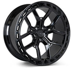 Vossen X Urban Forged UVX - 22x10.5 - ET26 - 5x120 - 72.6 - GB - Gloss Black - Defender Front