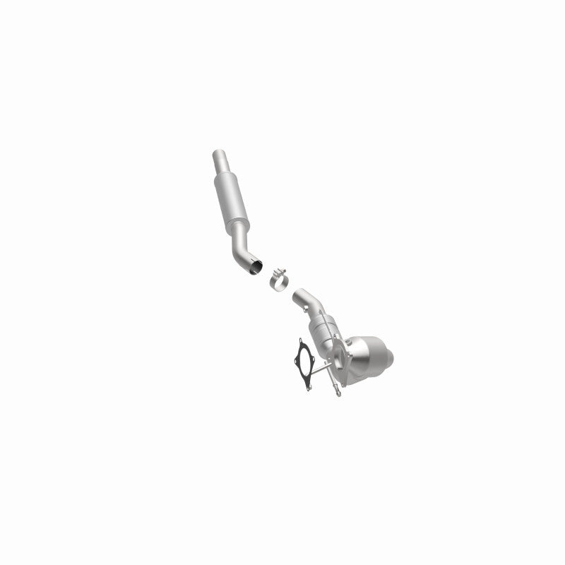 MagnaFlow 551522 carb direct-fit catalytic converter, opposite side view of the turntable spin