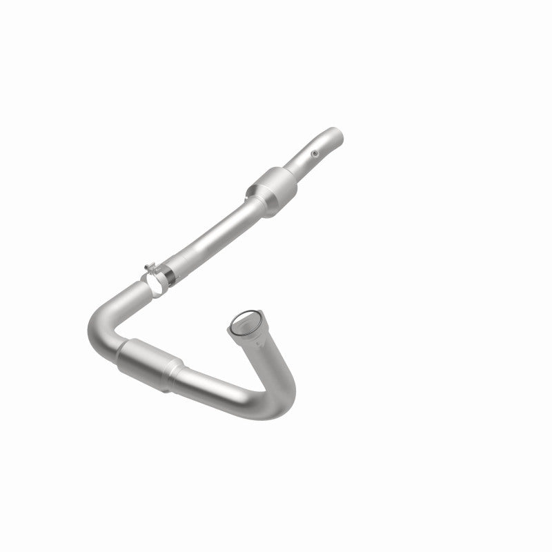 MagnaFlow 52492 oem grade direct-fit catalytic converter, opposite front three-quarter view of the turntable spin