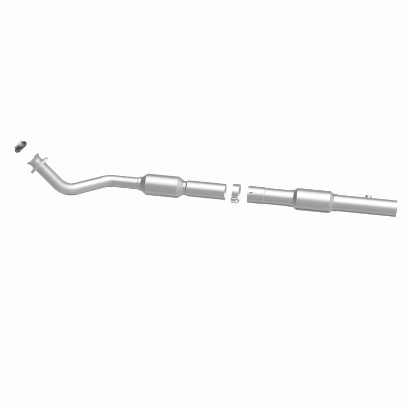 MagnaFlow 52051 oem grade direct-fit catalytic converter, side view of the turntable spin