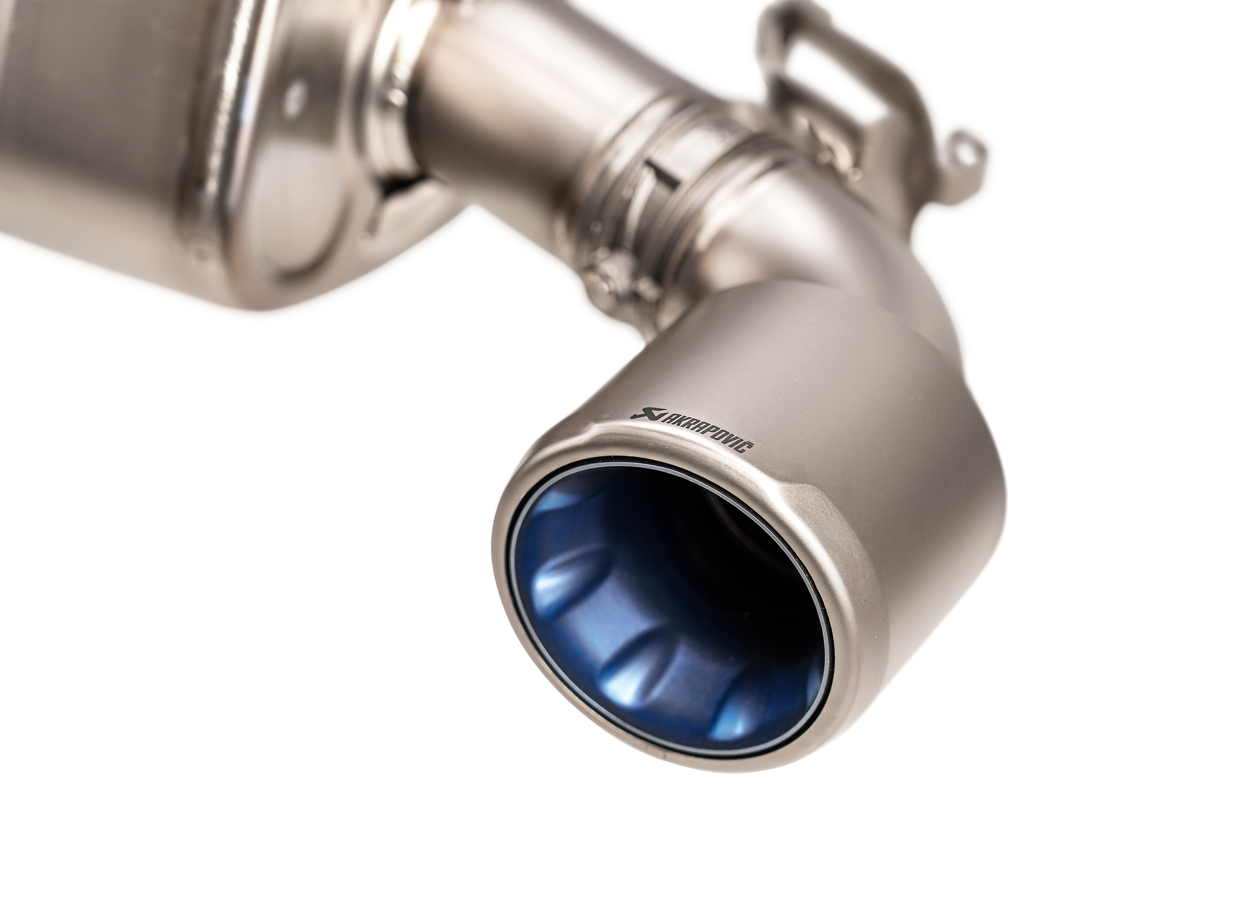 Akrapovic Toyota Supra (A90) Slip-On Line (Titanium) S-TY/T/1H for Toyota GR Supra A90 2020-2027, rear view