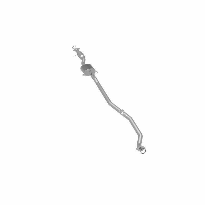 MagnaFlow 5592335 carb direct-fit catalytic converter, rear three-quarter view of the turntable spin