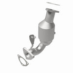 MagnaFlow 21-812 oem grade direct-fit catalytic converter, rear view of the turntable spin