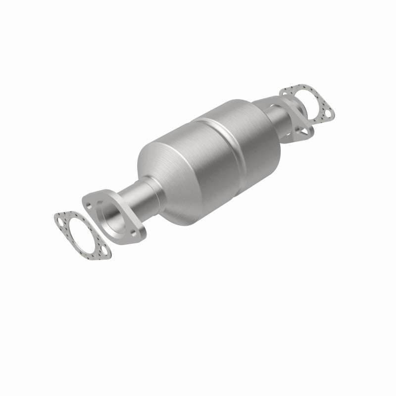 MagnaFlow 3391242 carb direct-fit catalytic converter, rear view of the turntable spin