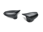 Akrapovic Carbon Fibre Mirror Cap Set - Matte WM-BM/CA/2/M for BMW M3 (F80) 2015-2018, angled view