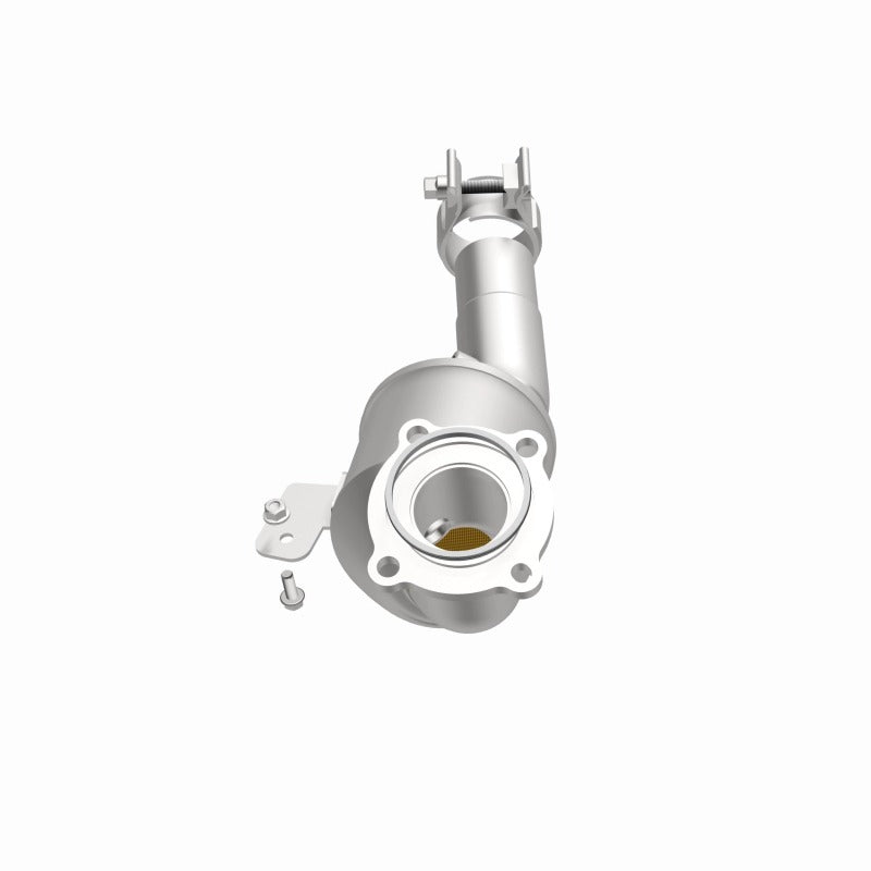 MagnaFlow 280169 oem grade direct-fit catalytic converter, side view of the turntable spin