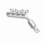 MagnaFlow 5582323 carb manifold converter, side view of the turntable spin
