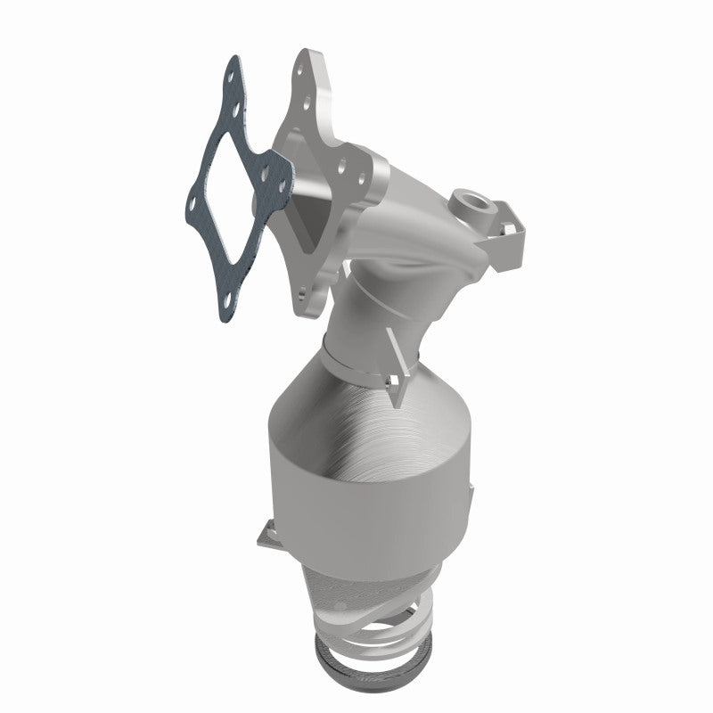 MagnaFlow 5582781 carb manifold converter, front three-quarter view of the turntable spin