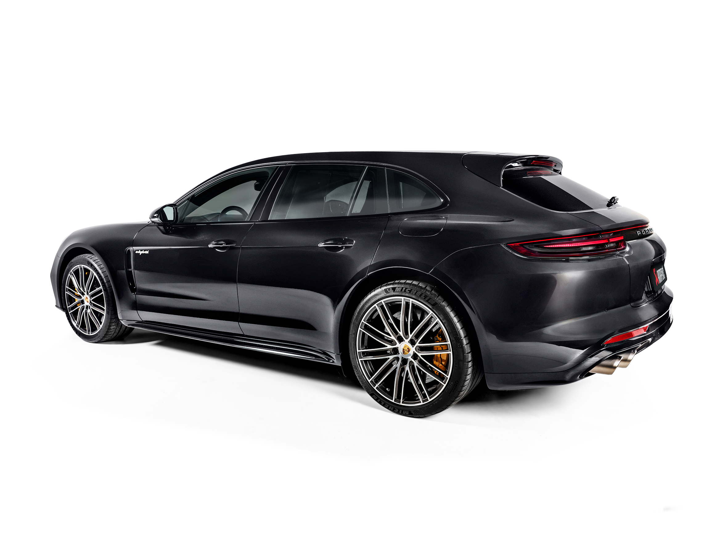 Akrapovic Porsche Panamera Turbo Evolution Line Cat Back (Titanium) (Tips Not Incl.) S-PO/TI/9H for Porsche Panamera Turbo / Sport Turismo 971 2017-2020, close-up