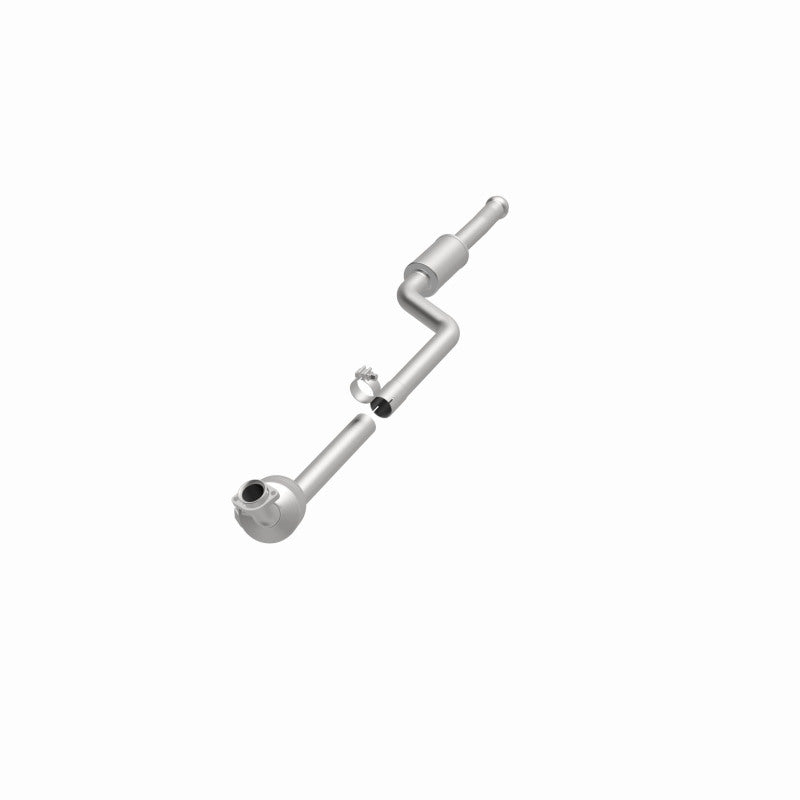 MagnaFlow 5461922 carb direct-fit catalytic converter, opposite front three-quarter view of the turntable spin