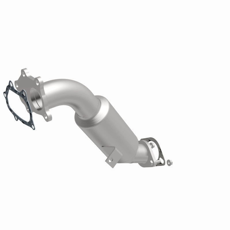 MagnaFlow 5481416 carb direct-fit catalytic converter, front three-quarter view of the turntable spin
