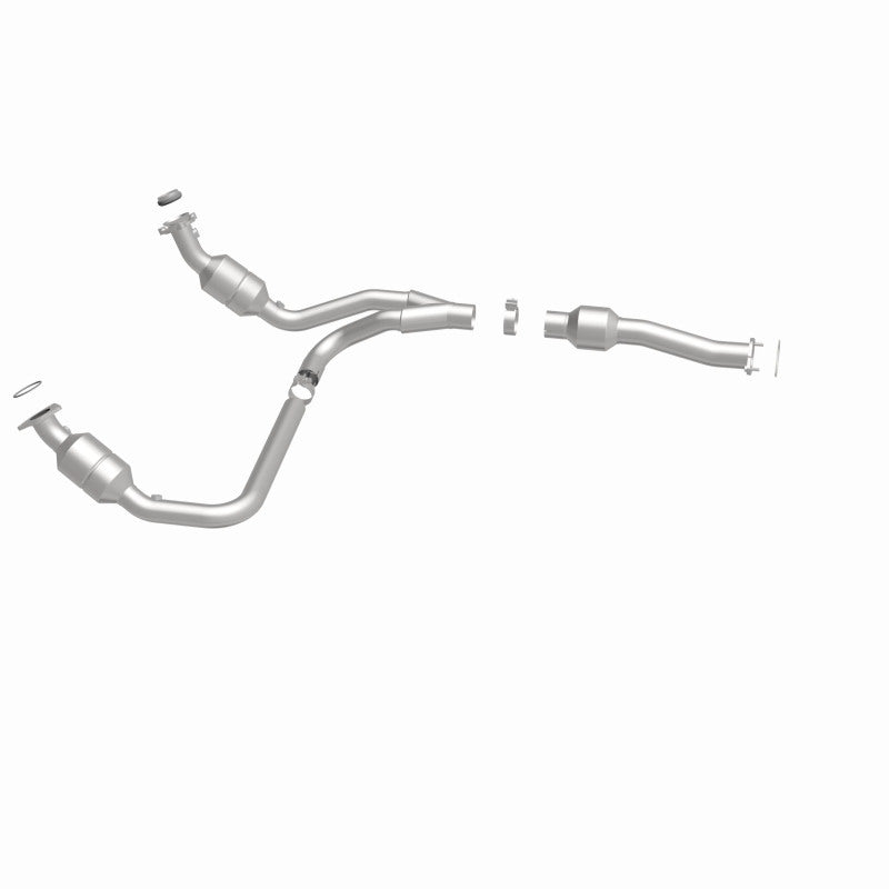 MagnaFlow 5481134 carb direct-fit catalytic converter, side view of the turntable spin