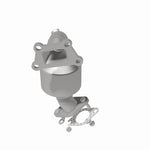 MagnaFlow 5582881 carb manifold converter, rear three-quarter view of the turntable spin