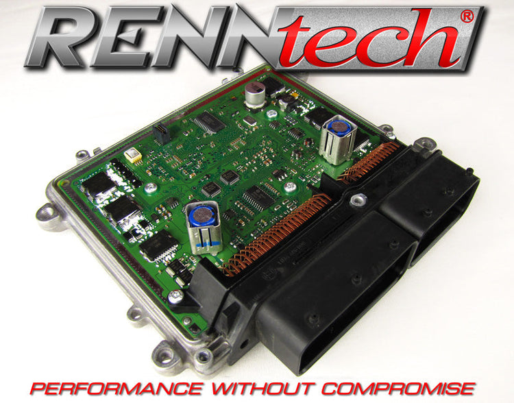 A front view of RENNtech ECU+ Upgrade | Aston Martin | V8 Vantage | 615 HP/645 LB-FT | 4.0L V8 BiTurbo | M177 | 2018-2023 with white background