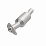 MagnaFlow 3322431 carb direct-fit catalytic converter, opposite front three-quarter view of the turntable spin