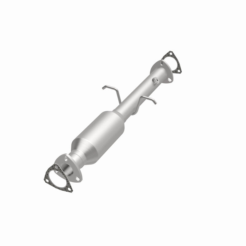 MagnaFlow 4481226 carb direct-fit catalytic converter, opposite front three-quarter view of the turntable spin
