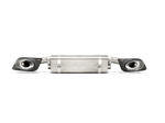 Akrapovic Porsche 911 Turbo/Turbo S (991) Slip-On Line (Titanium) w/ Carbon Titanium Tips S-PO991TSO-HT for Porsche 911 Turbo/Turbo S 991 2014-2016, angled view