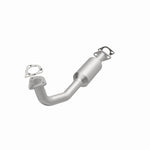 MagnaFlow 52050 oem grade direct-fit catalytic converter, opposite front three-quarter view of the turntable spin