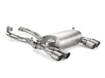 Akrapovic Slip-On Line Titanium Exhaust BMW M3 F80 / M4 F82 M-BM/T/8H for BMW M3 F80 2015-2018, angled view
