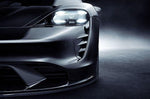 A close up view of TECHART 4 Piece Air Curtain Porsche Taycan 2019+