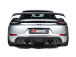 Akrapovic Porsche Cayman GT4 (718) Tail Pipe Set (Black Coated Titanium) TP-T/S/28 for Porsche 718 Cayman GT4 / Boxster Spyder 982 2020-2023, rear view