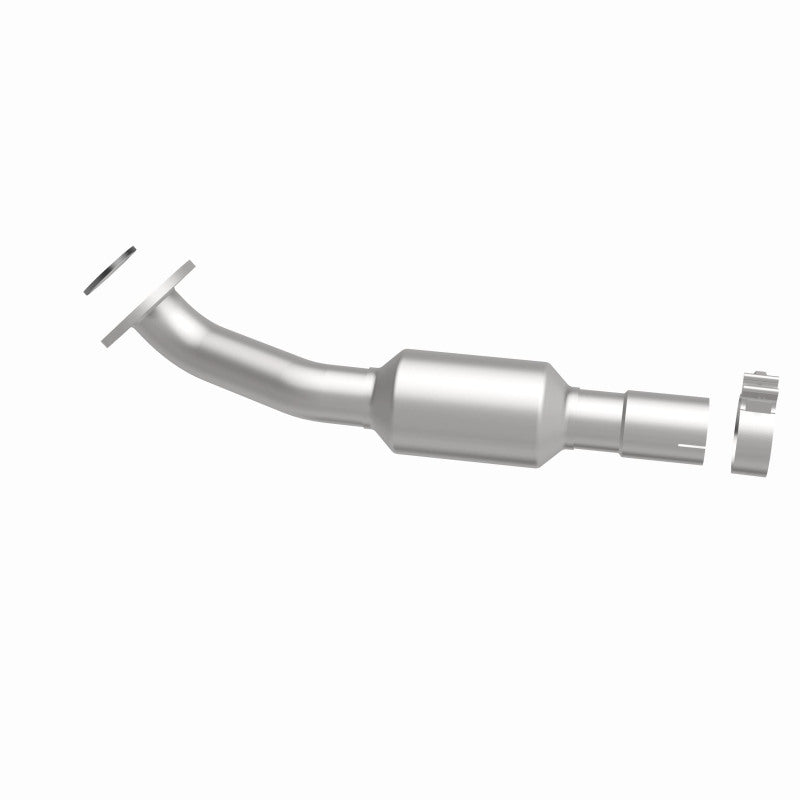 MagnaFlow 5592944 carb direct-fit catalytic converter, side view of the turntable spin