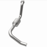 MagnaFlow 4651497 carb direct-fit catalytic converter, opposite rear three-quarter view of the turntable spin