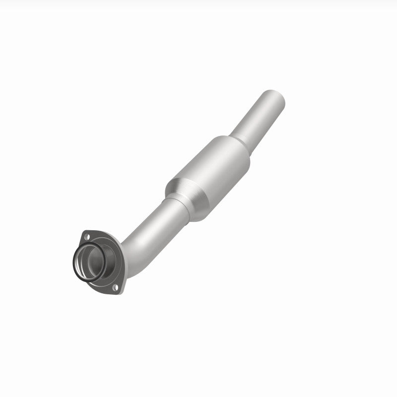 MagnaFlow 5592559 carb direct-fit catalytic converter, opposite front three-quarter view of the turntable spin