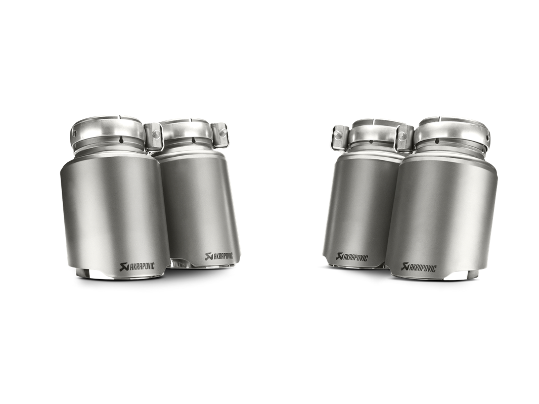 Akrapovic BMW M3 (F80) Tail Pipe Set (Titanium) TP-T/S/8 for BMW M3 F80 2015-2018, side view