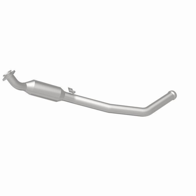 MagnaFlow 5561172 carb direct-fit catalytic converter, rear three-quarter view of the turntable spin