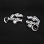 Capristo valved middle silencer spare pipes for Porsche 997/991 GT3/RS, polished stainless pair