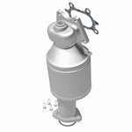 MagnaFlow 52306 oem grade manifold converter, rear view of the turntable spin