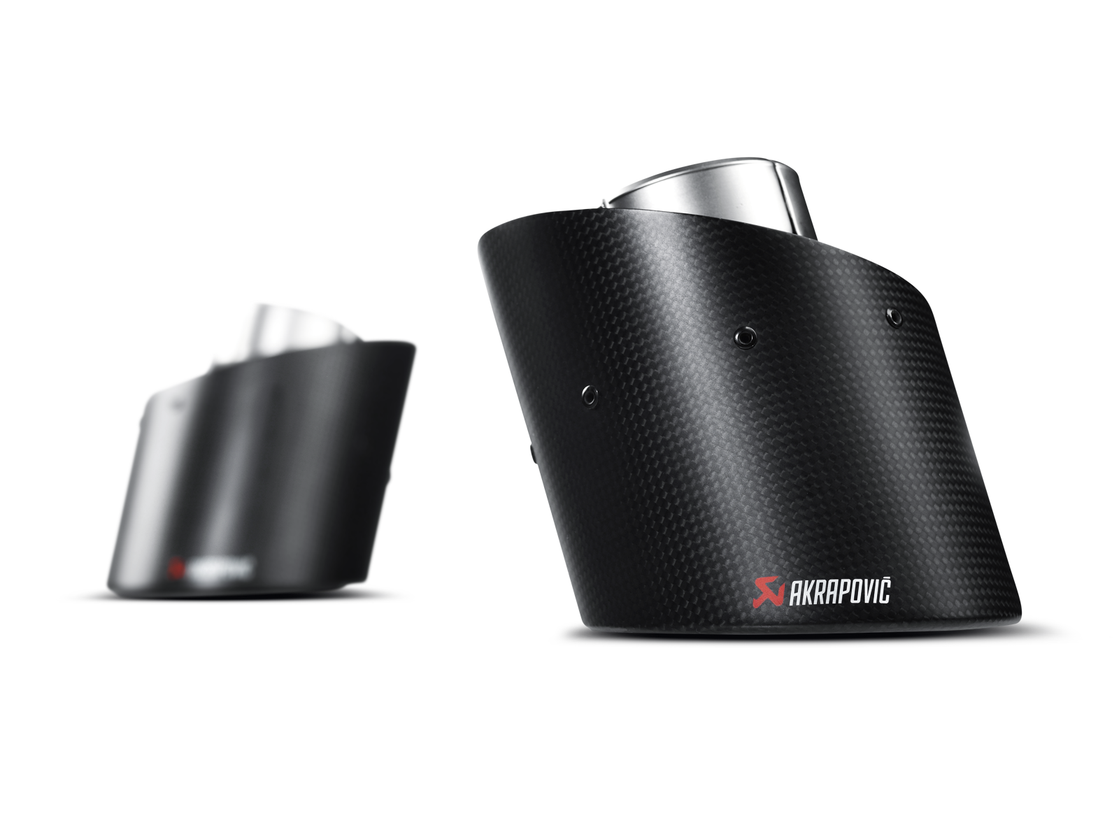 Akrapovic Slip-On Line (SS) M-FI/SS/1H for Fiat 500 Abarth (312) 2012-2017, front view